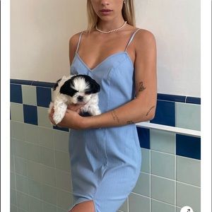 UO Eldridge Notched Bodycon Mini Dress